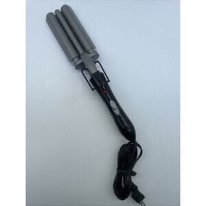 REVLON 3 Barrel Jumbo Hair Waver, Long-Lasting, Natural Looking Waves, Grey{86}